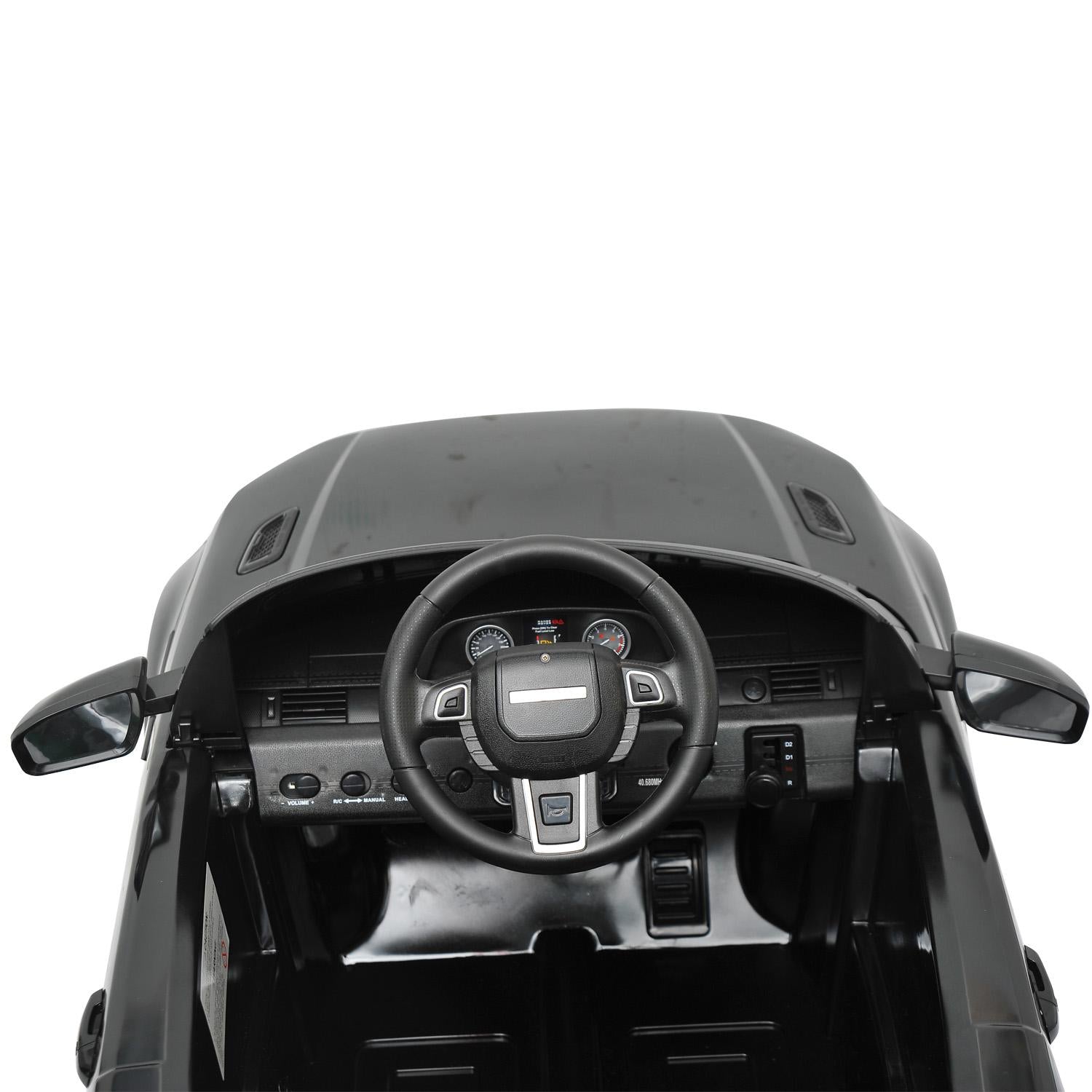 Land Rover 12 volt Ride on power battery car for kids Remote control LED ligths MP3 Engine Sounds  - Black