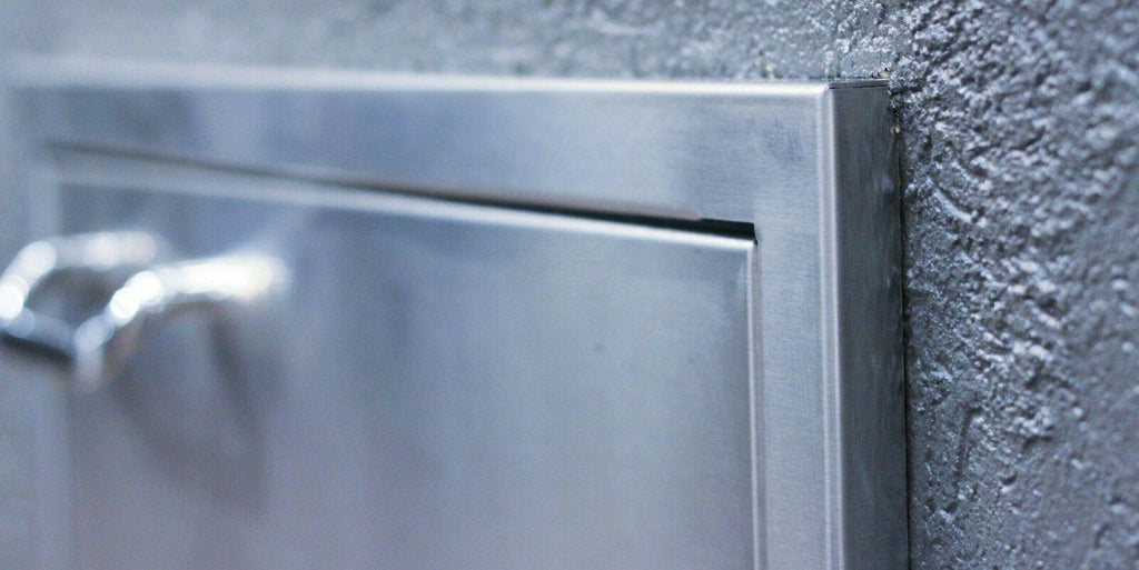 Single Access Door 18" x 26", BBQ Outdoor Kitchen Island, Double Walled, 304 SS