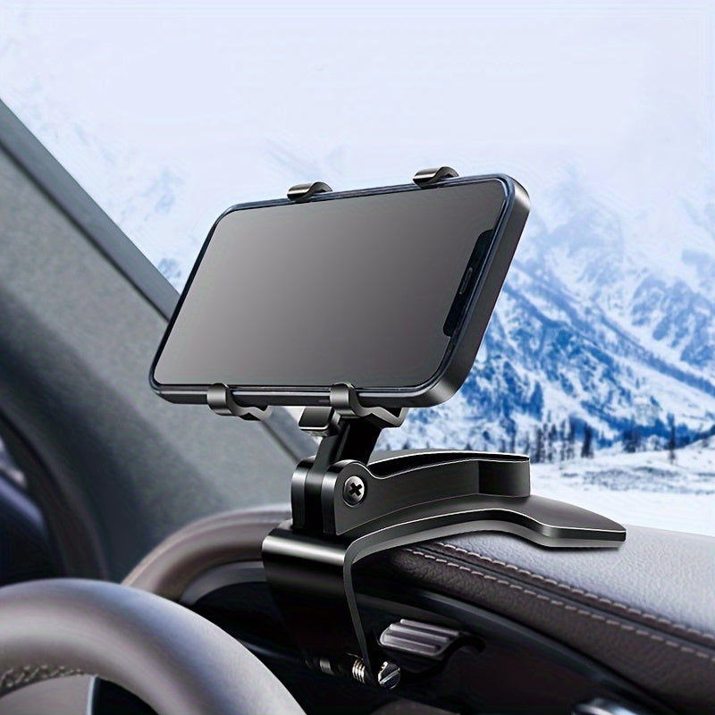 Angle-Adjustable Car Phone Mount: Rotate &amp; Secure Your Phone For Easy Accessibility