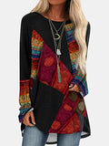 Retro Print Long Sleeve T-Shirt