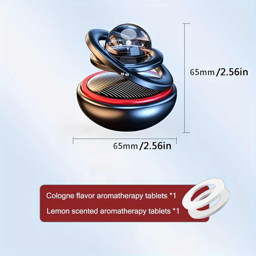 Car Air Freshener Solar Rotating Fragrance Decoration Car Interior Accessories Women Men Original Flavored Perfume Diffuser