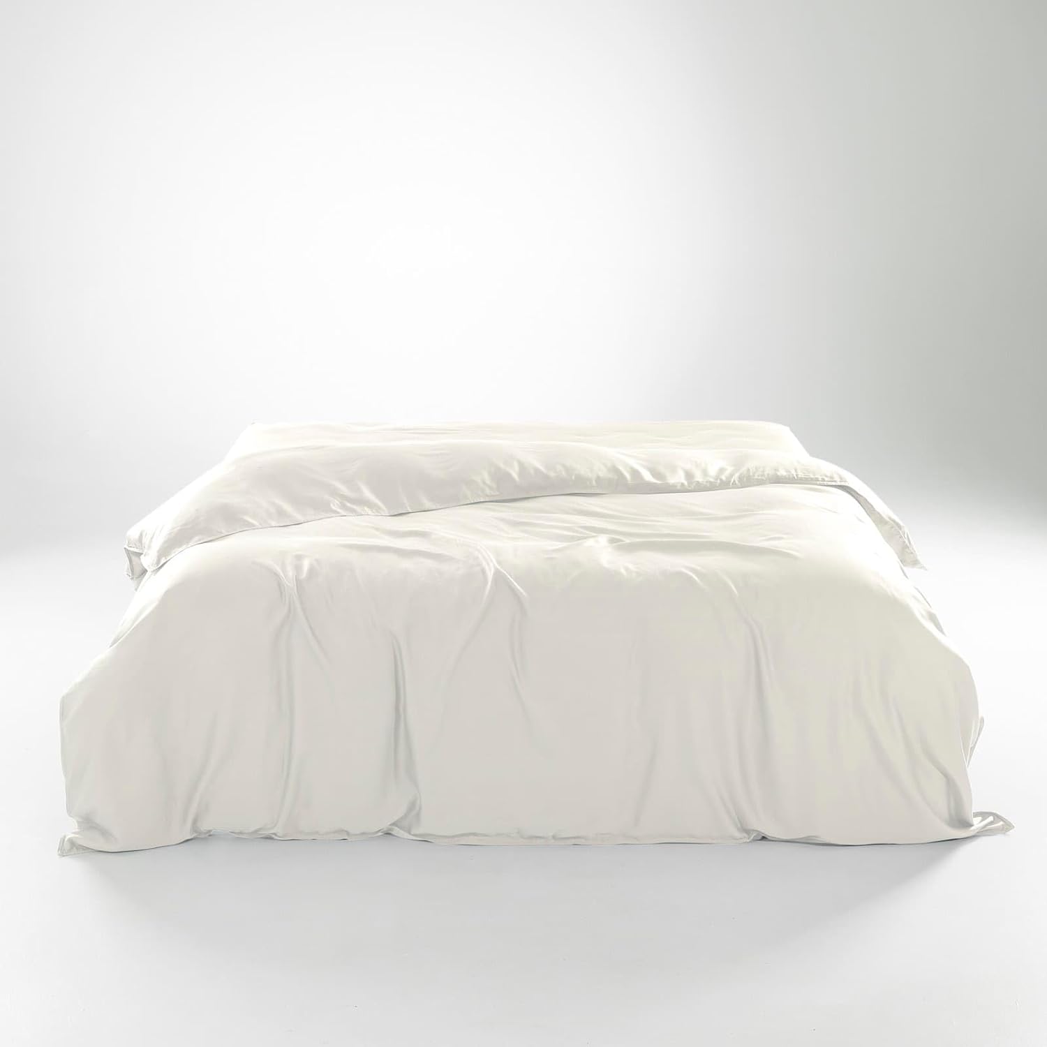 Olive + Crate Eucalyptus Cooling Duvet Covers King Size | Certified Tencel Lyocell Fiber from Austria for Quilt | Silky Soft Modal Fiber - Better Than Silk &amp; Cotton | Ivory