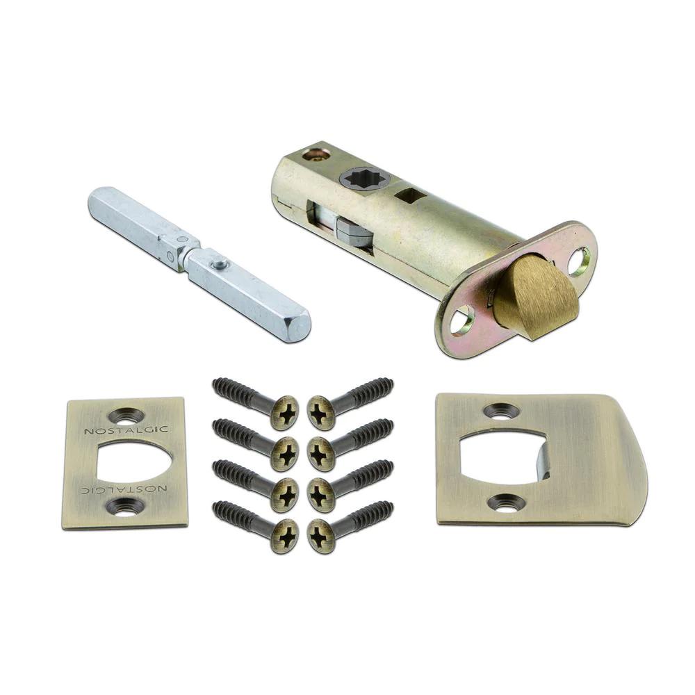 York Plate 2-3/4 in. Backset Antique Brass PassaHall/Closet York Door Knob