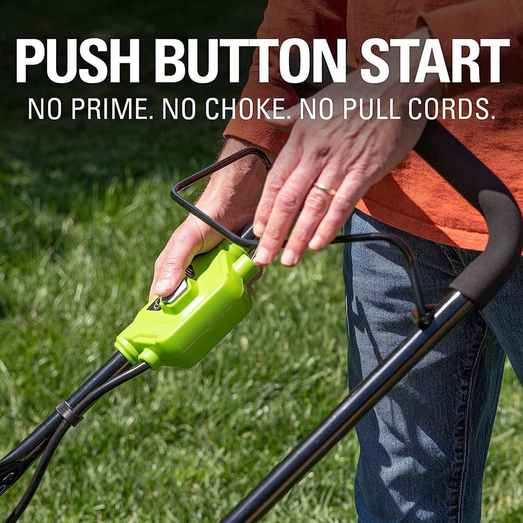 Greenworks 48V 17" Brushless Cordless Lawn Mower + 24V Brushless Drill / Driver, (2) 4.0Ah USB Batteries (USB Hub) and Dual Port Rapid Charger Included (2 x 24V)