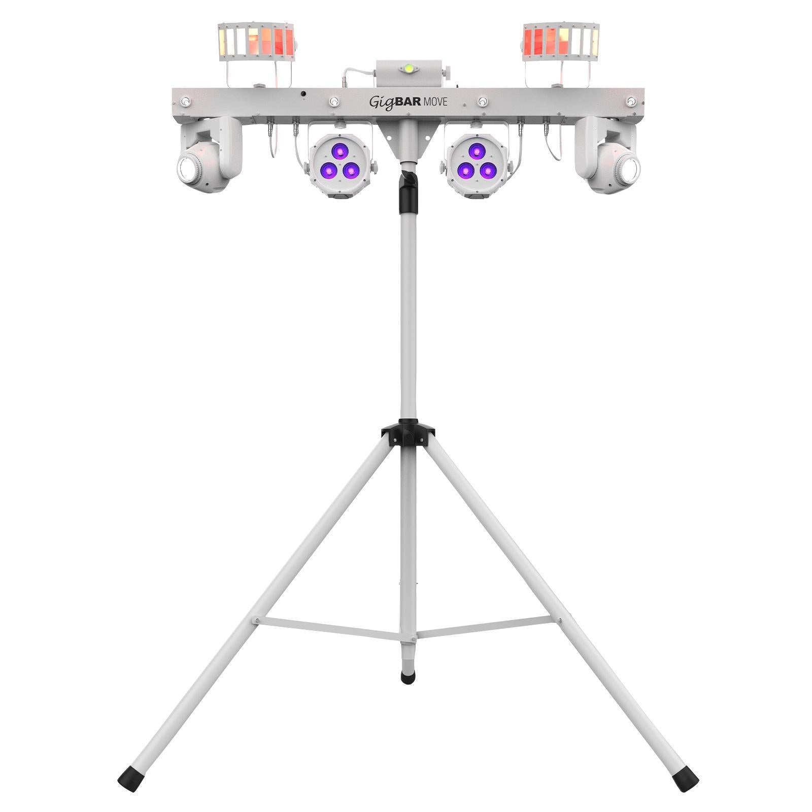 (2) Chauvet DJ GigBar Move White Effect Light Systems with Fog Machine & Programmable DMX Controller Package