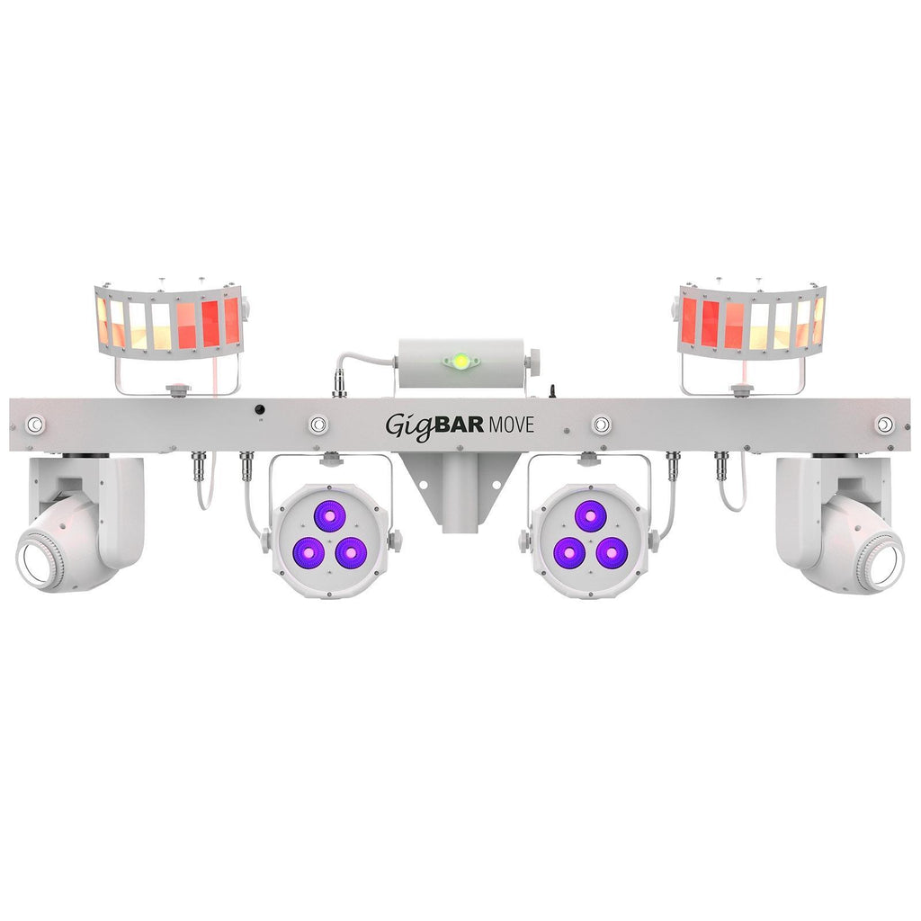 (2) Chauvet DJ GigBar Move White Effect Light Systems with Fog Machine & Programmable DMX Controller Package