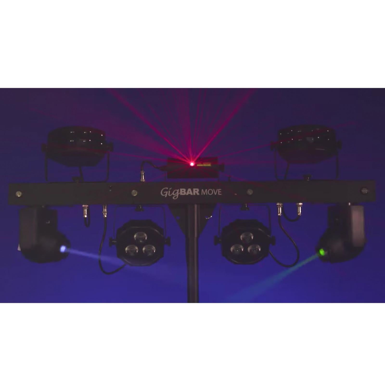Chauvet DJ GigBar Move 5-in-1 Ultimate Effect Light System with Hurricane 700 Fog Machine Package