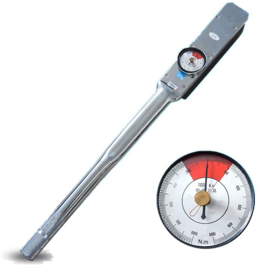 MXBAOHENG Drive Dial Torque Wrenches 1" Indicator Torquemeter Indicating Torque Tools with High Precision 1770-8850in.lbs (200-1000Nm)