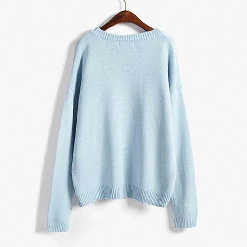 cloud embroidery sweater