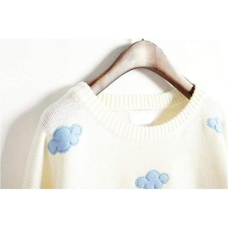 cloud embroidery sweater