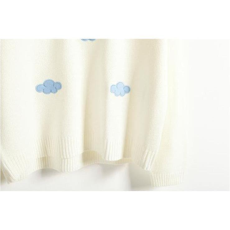 cloud embroidery sweater