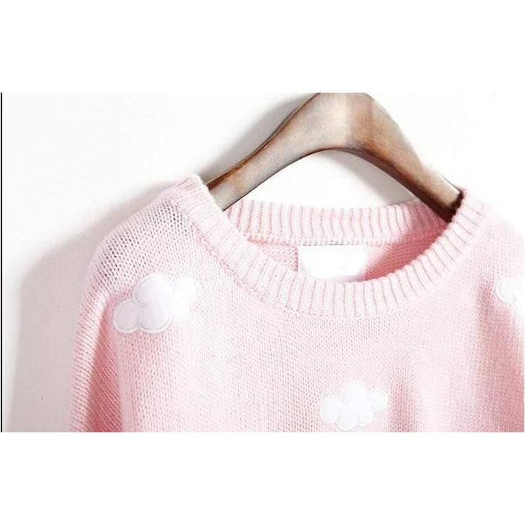 cloud embroidery sweater