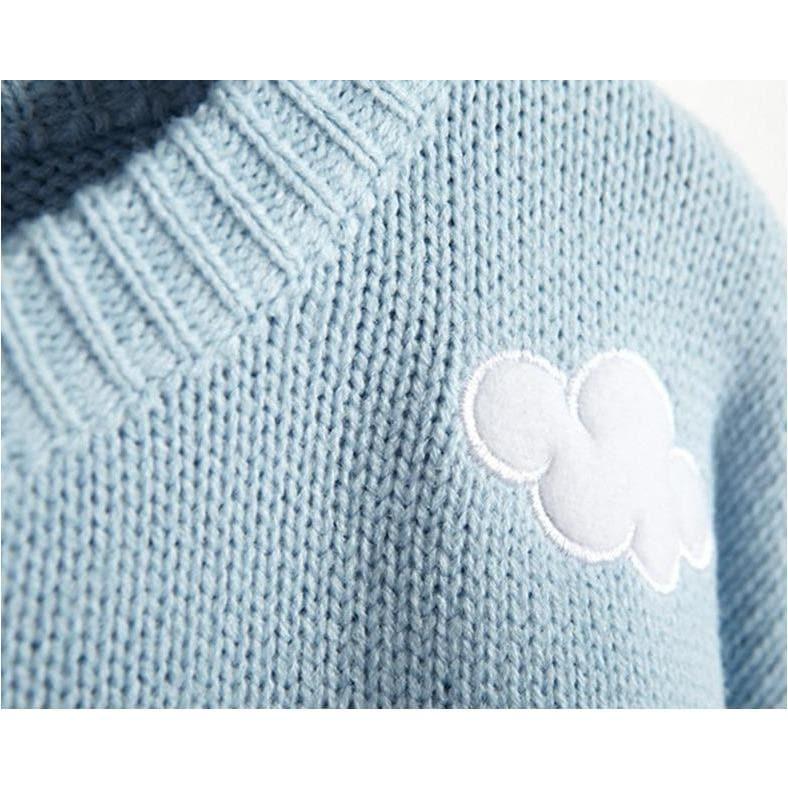 cloud embroidery sweater