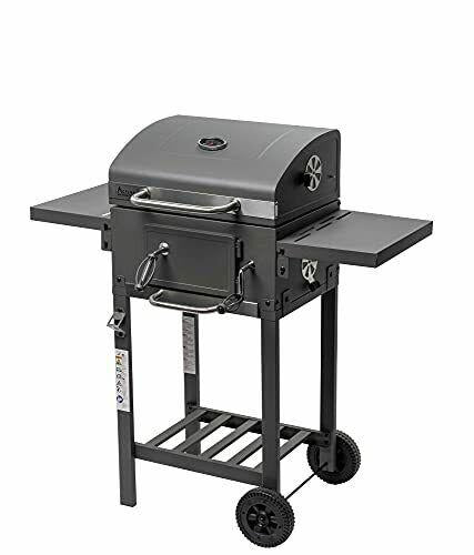 JAK BBQ J 2000 Charcoal Grill outdoor with side tables grate in grate system cha