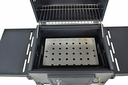 JAK BBQ J 2000 Charcoal Grill outdoor with side tables grate in grate system cha