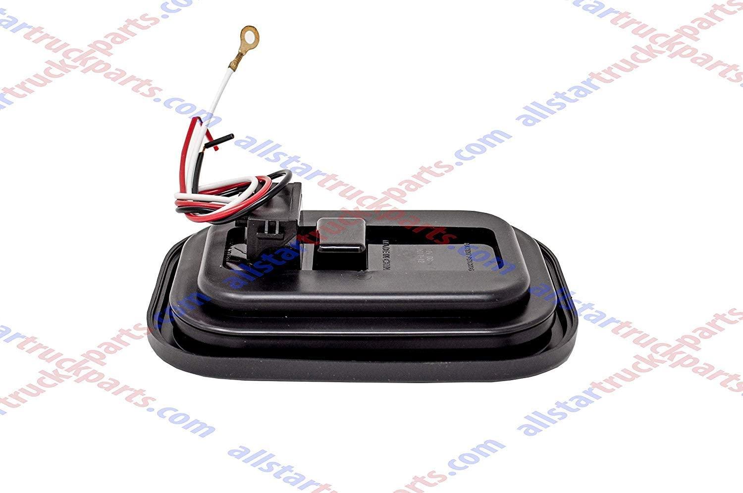 [ALL STAR TRUCK PARTS] 5x3" 4x Red 2xWhite Rectangle 12 LED Stop/Turn/Tail & Backup/Reverse Truck Trailer Hitch Light Grommet & 3 Wire Pigtail Plug Kit