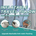 Comfy Inflatable Travel Pillow: Neck &amp; Lumbar Support For Airplane, Car, RV &amp;   - Folds Easily Into Bag!