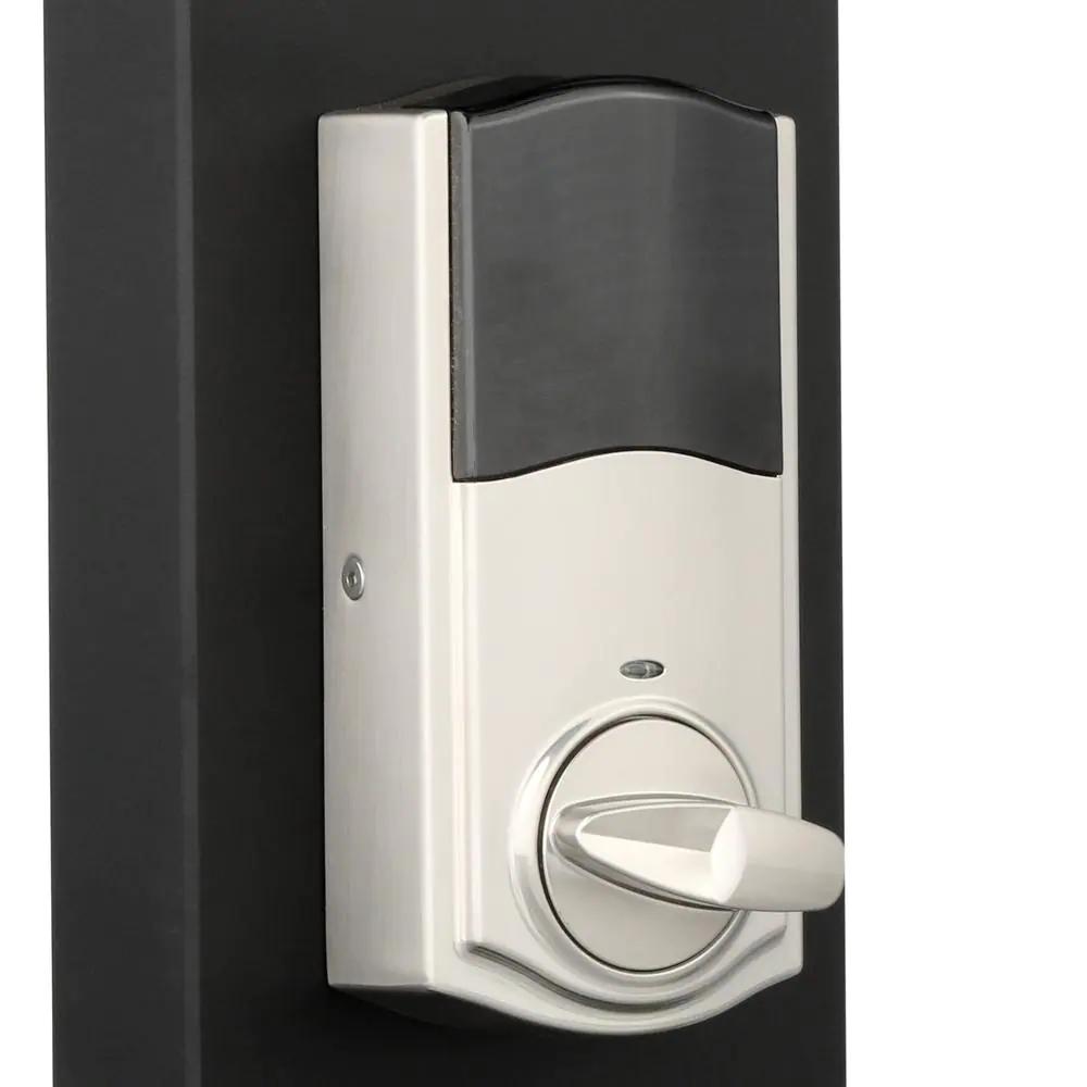 Z-Wave SmartCode 916 Touchscreen Satin Nickel Single Cylinder Electronic Deadbolt Featuring SmartKey Security
