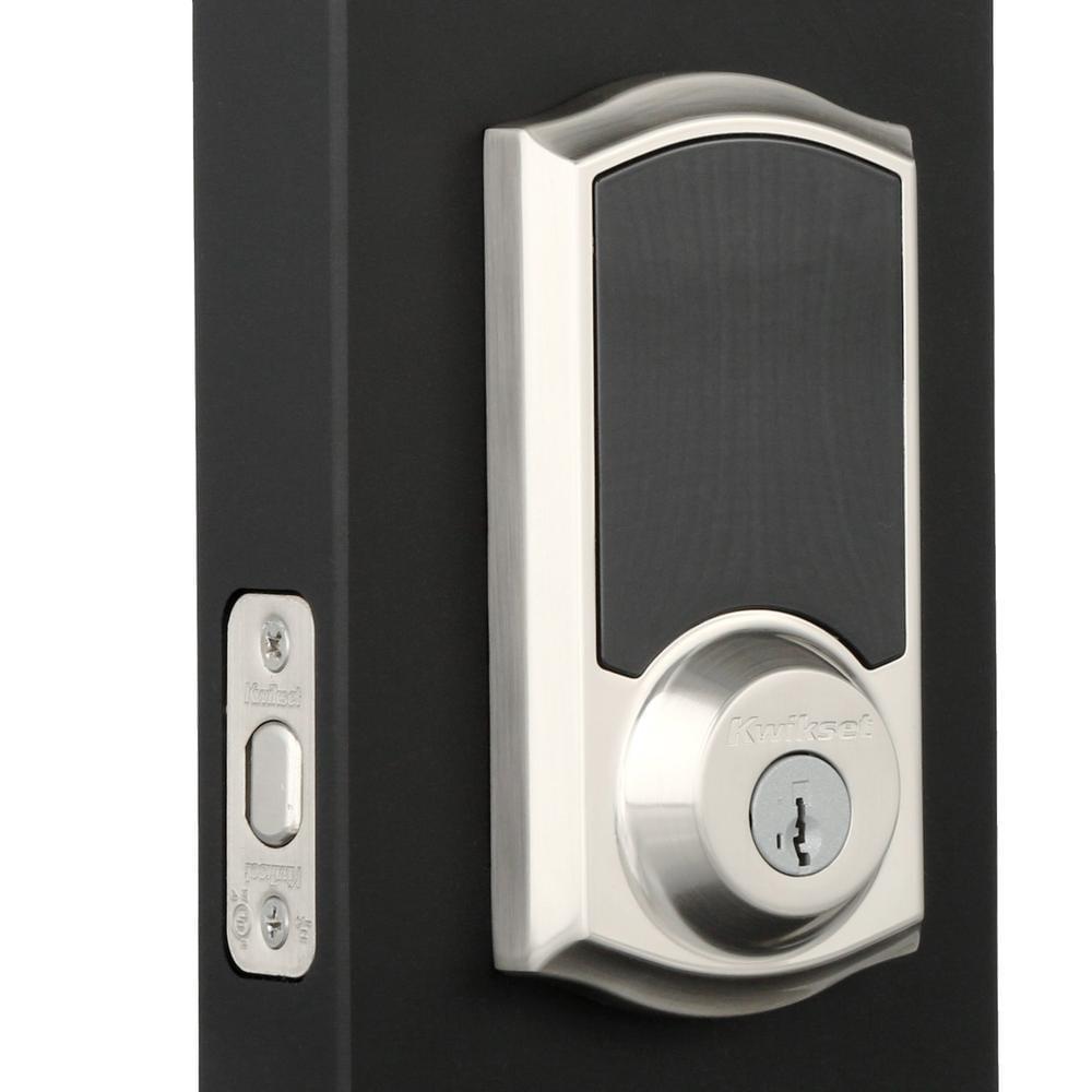 Z-Wave SmartCode 916 Touchscreen Satin Nickel Single Cylinder Electronic Deadbolt Featuring SmartKey Security