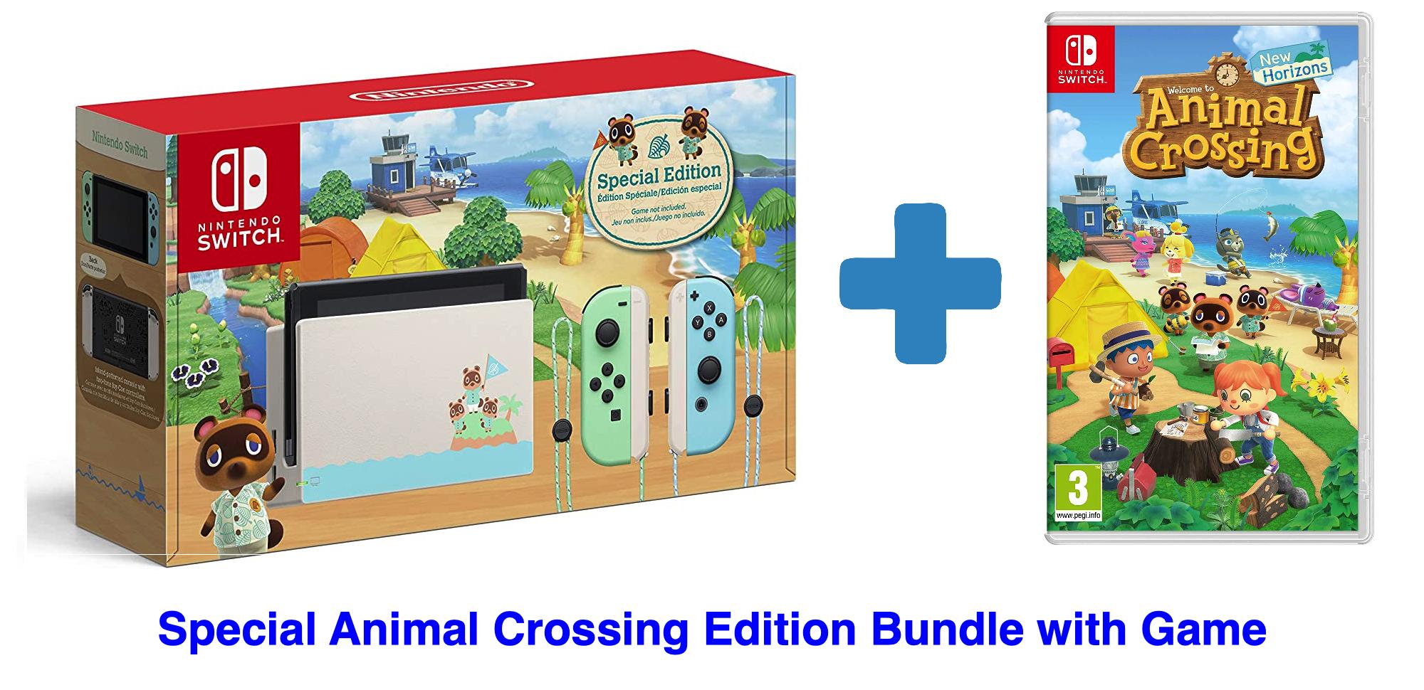 Nintendo Switch Animal Crossing: Horizons Edition Bundle with Animal Crossing: Horizons NS Game Disc - 2020 Best Game!