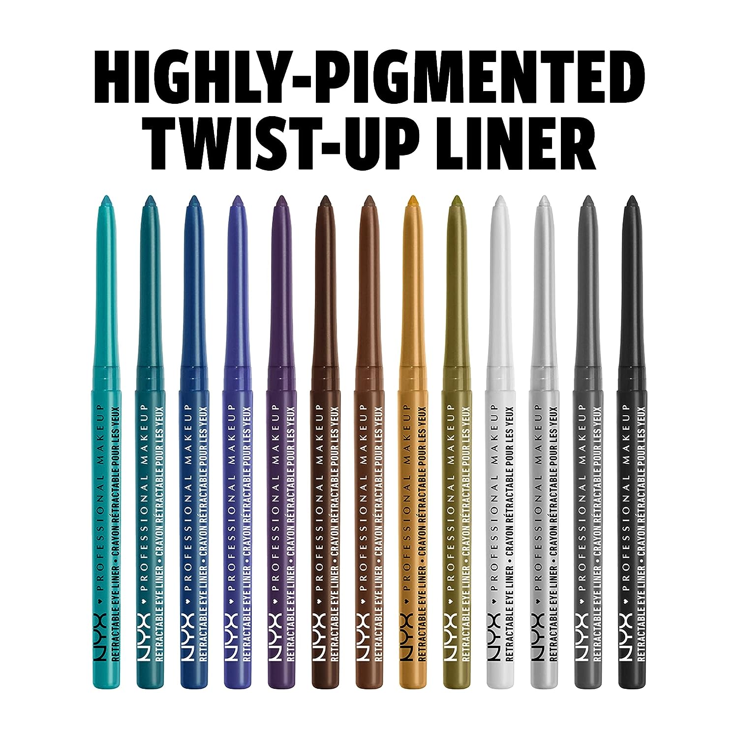 NYX PROFESSIONAL MAKEUP Epic Ink Liner, Waterproof Liquid Eyeliner-Black, Vegan Formula &amp; Mechanical Eyeliner Pencil, Brown &amp; Mechanical Eyeliner Pencil, Black