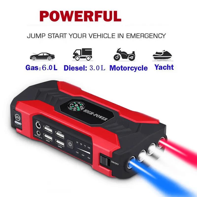 12V 200A Car Jump Starter, Portable Power Bank Starting Device, Diesel Petrol Powered 8000mAh Power Charger For Car Battery Booster