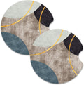 Nipichsha Car Cup Holder Coasters, Car Coasters for Cup Holders, 2 Pack Anti Slip Insert Coasters, Rubber Car Cup Mat with A Finger Notch, Cute Car Interior Accessories for Women Men(Simple Gray)