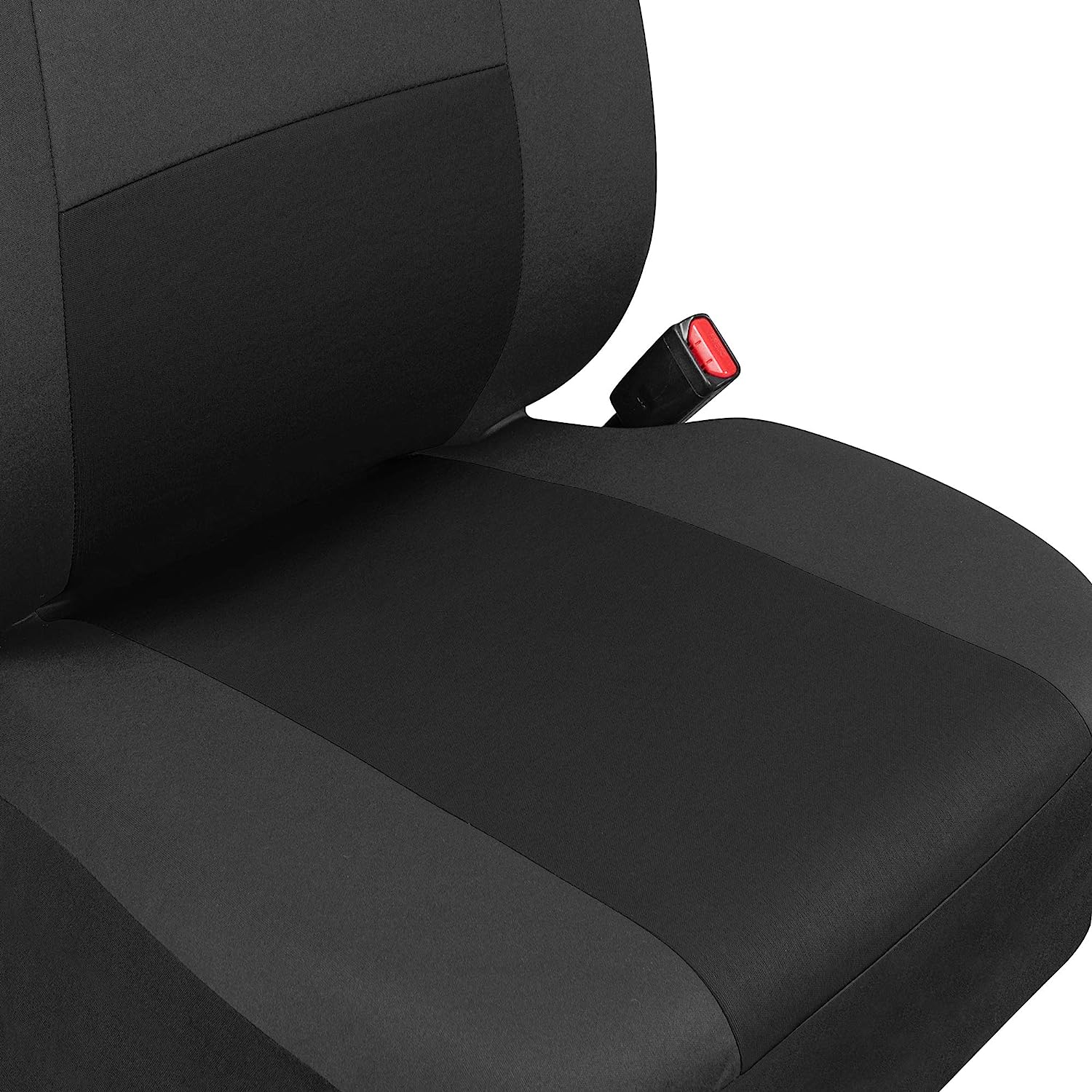 BDK PolyPro Car Seat Covers Full Set in Reverse Charcoal – Front and Rear Split Bench Seat Covers for Cars, Easy to Install Car Seat Cover Set, Car Accessories for Auto Trucks Van SUV