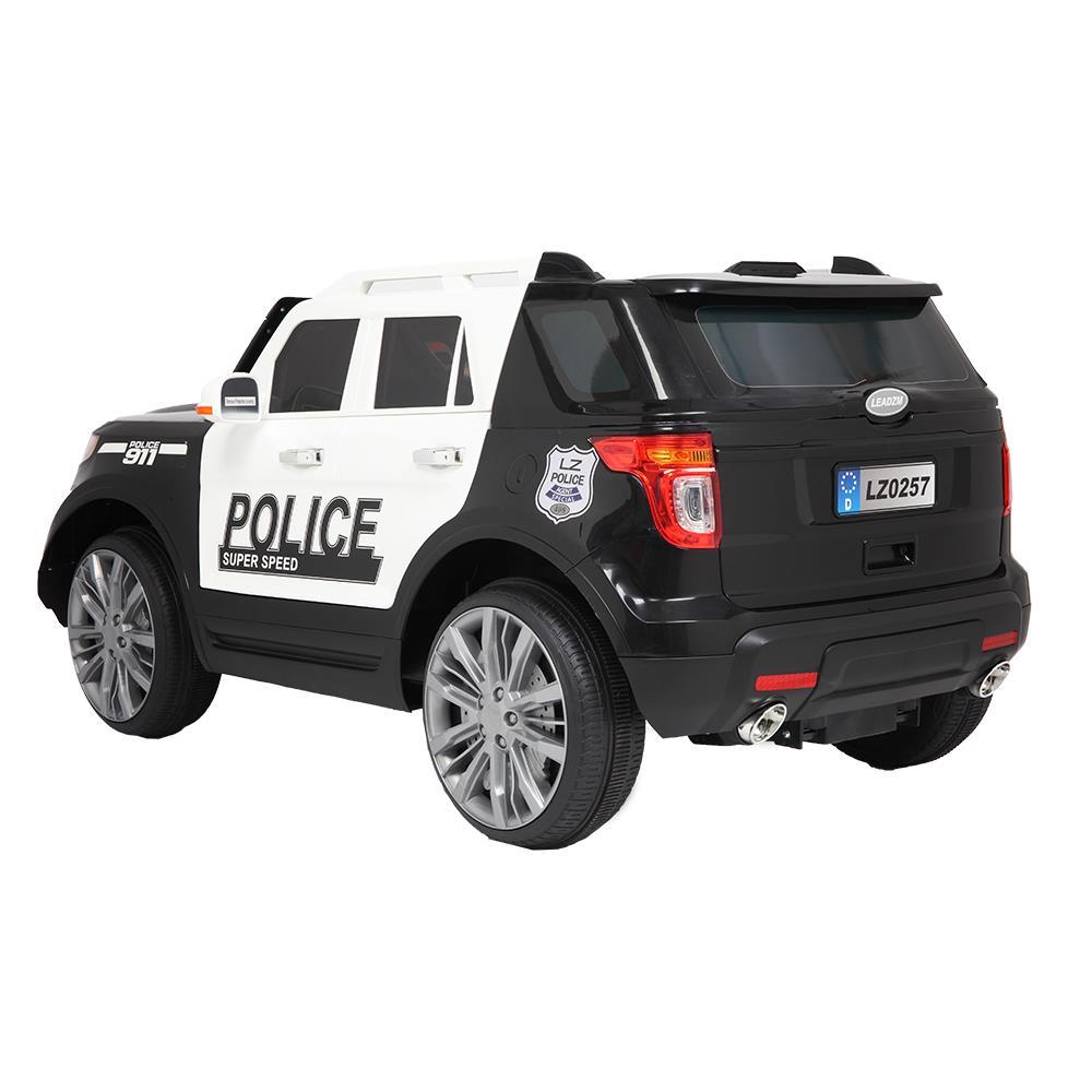 Ktaxon Kids Ride On Car Off-Road Police Car Double Drive Rechargeable 12V Battery Powered w/ RC Remote Control, MP3 Player, LED Lights, 3 Speed