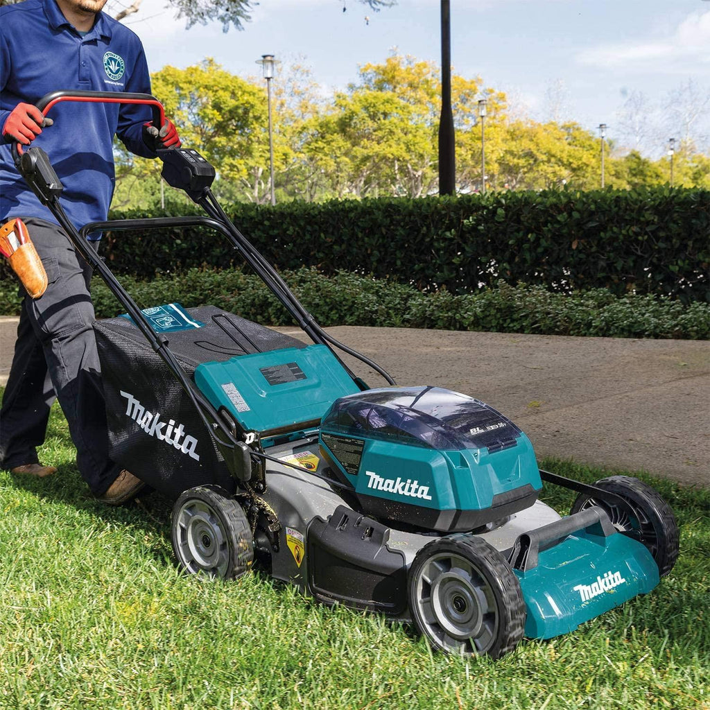 Makita XML07PT1 36V (18V X2) LXT Brushless 21" Commercial Lawn Mower Kit with 4 Batteries (5.0Ah), Teal