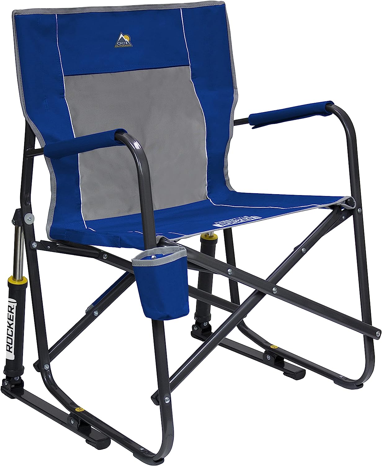 GCI Outdoor Freestyle Rocker Portable Rocking Chair &amp; Outdoor Camping Chair, Royal