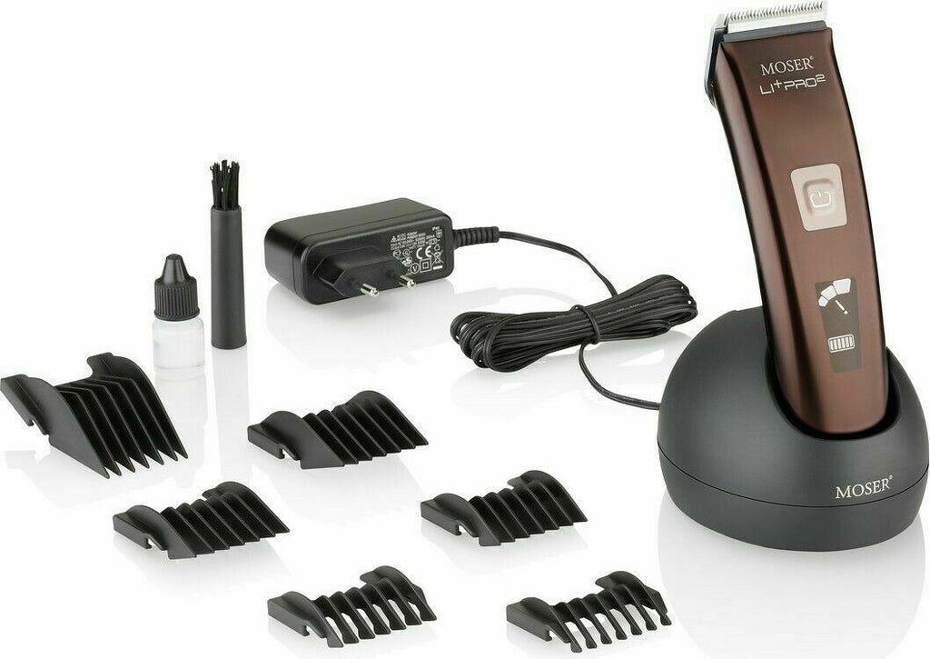 Moser ProfiLine Li + Pro 2 Bordeaux Dark Metallic hair clipper trimmer machine
