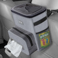 HOTOR Car Trash Can 2.5 Gallon - Handy Car Tissue Holder, Easy-to-Install Car Accessory Interior, Leak-Proof Car Organizer and Storage Bag for The Back/Front/Console of Any Cars&amp; Trucks, Light Grey