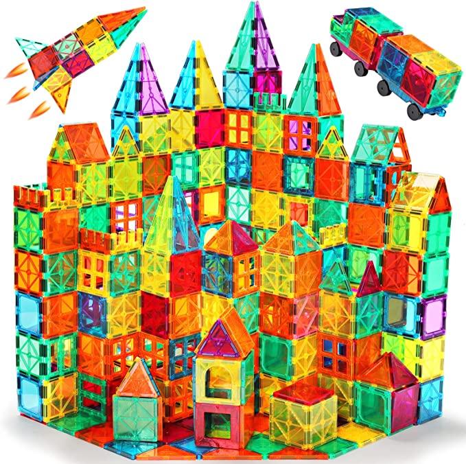 Creative Magnetic Building Blocks Set - 100 Pieces, Preschool STEM Educational Toy, Construction and Stacking Toy for Toddlers