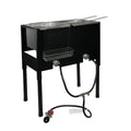 2-Burner Propane LPG Camping Stove basket Gas Double Deep Fryer Cooker Outdoor