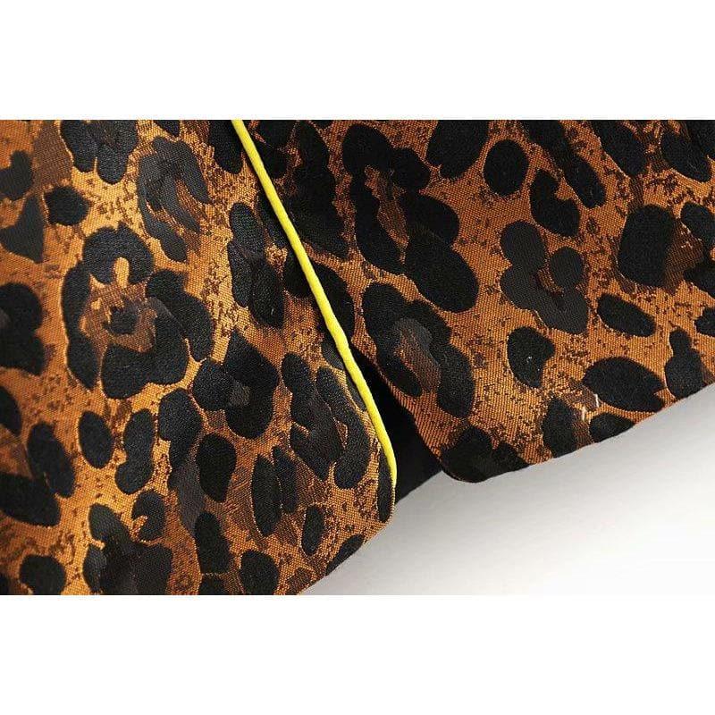 vintage leopard backless mini dress