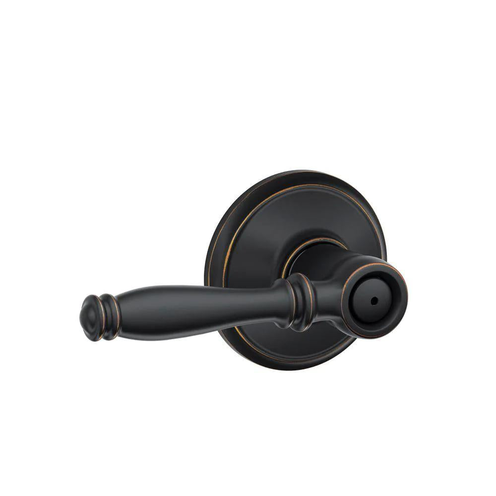 Birmingham Aged Bronze Privacy Bed/Bath Door Lever