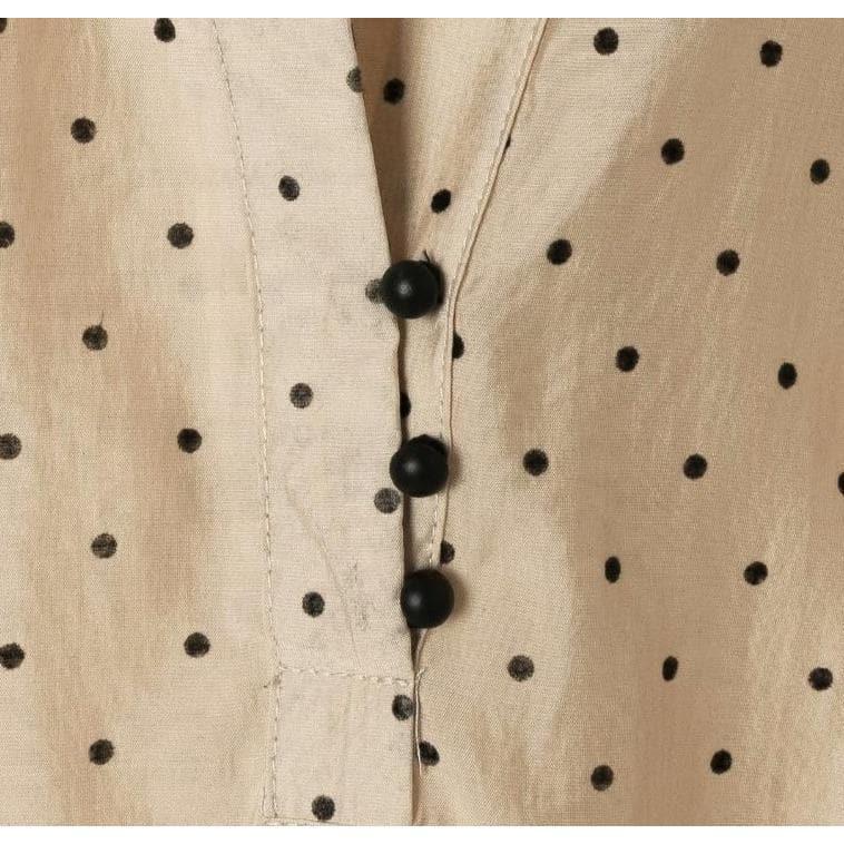 long puff sleeve smock blouse