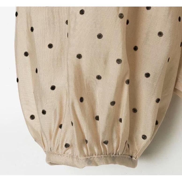 long puff sleeve smock blouse