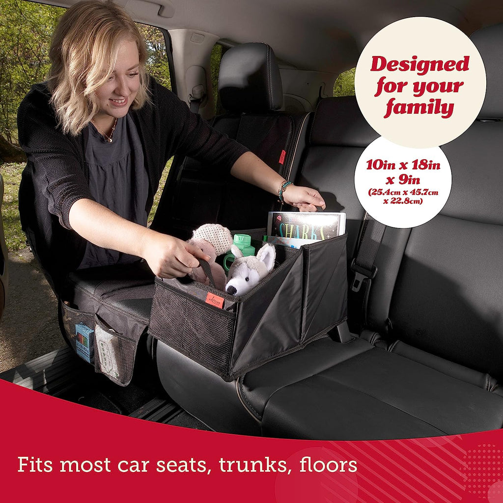 Lusso Gear Car Seat Organizer for Front or Backseat - Great for Adults &amp; Kids, Features 9 Storage Compartments for Toys, Magazines, Tissues, Maps, Books, Documents, Games &amp; More (Floral)