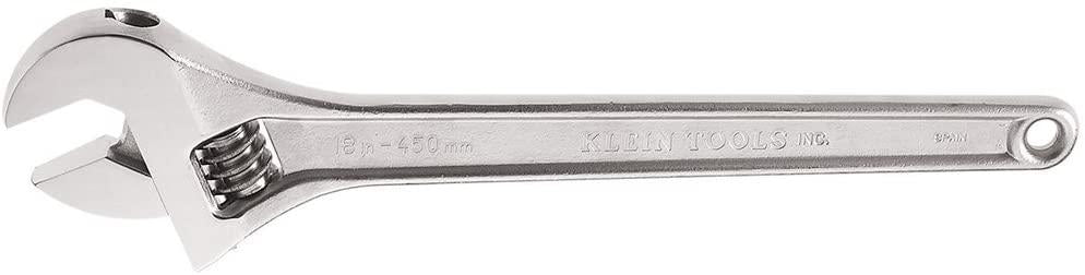 Klein Tools 500-24 Adjustable Wrench, Forged Drive Wrench with High Polish Chrome Finish and Contoured Handle, 24-Inch