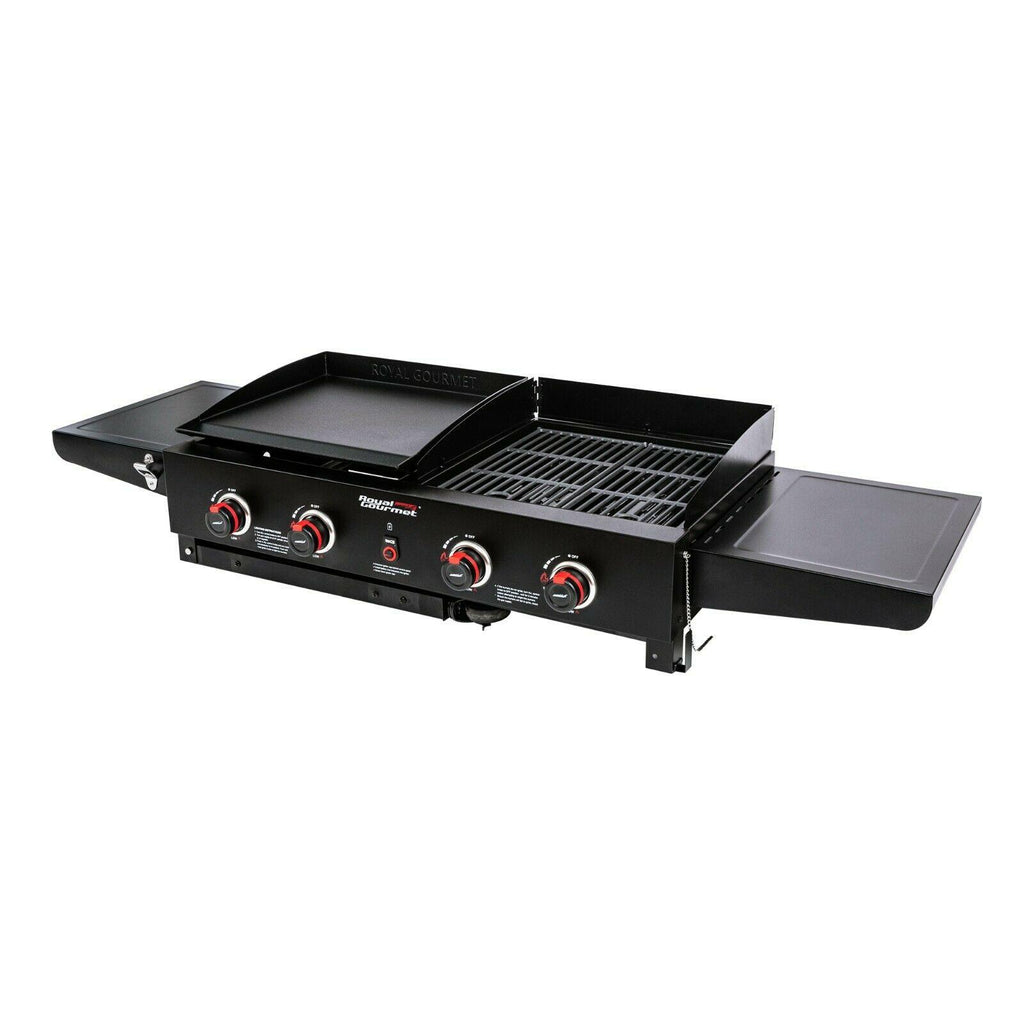 4-Burner Portable Flat Top Propane Gas Grill Griddle Combo GD402