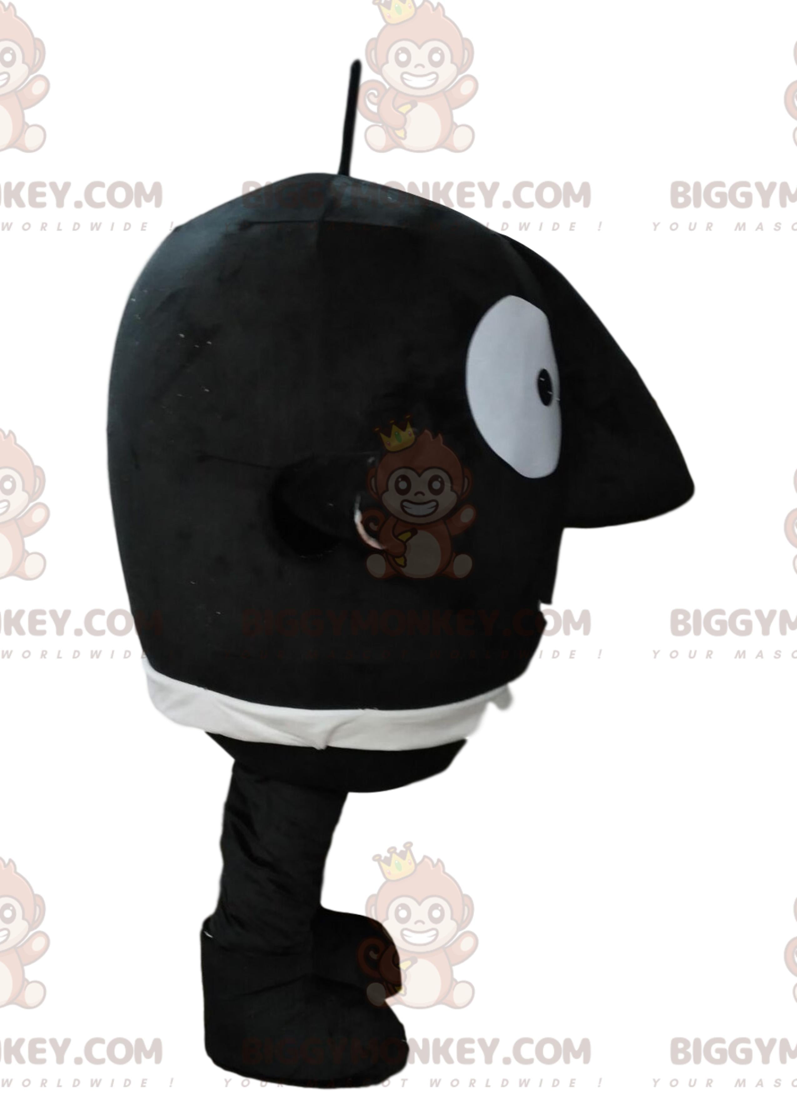 BIGGYMONKEYLittle Round Black Man With Big Nose Mascot Costume