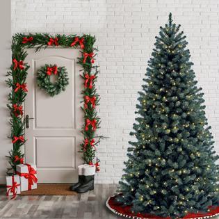 CC Christmas Decor 6.5’ Pre-Lit North Valley Spruce Artificial Christmas Tree - Clear Lights