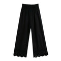 cutwork hem pants