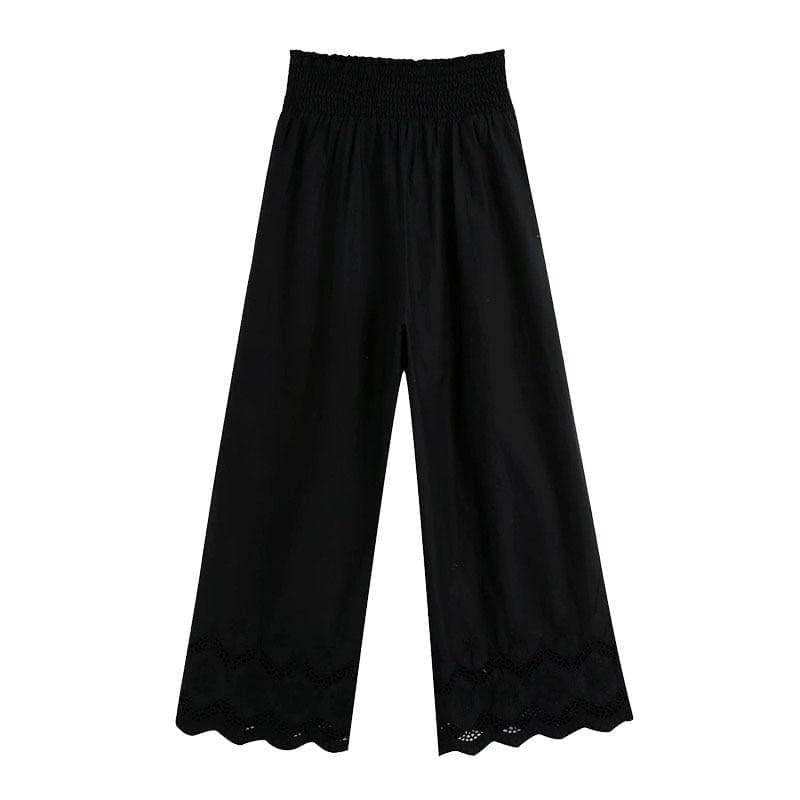 cutwork hem pants
