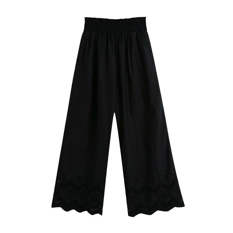 cutwork hem pants