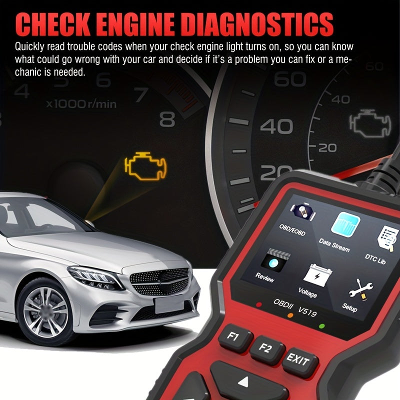 2023 Car Scanner: Obd2 Diagnostic Tool for Engine Fault Detection &amp; Removal, Battery VoltaReading &amp; Data Stream