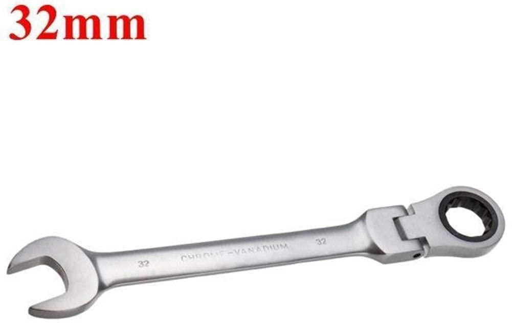 Peixiang Sturdy 32mm Metric Chrome Flexible Head Ratchet Action Wrench Spanner Nut Tool Hardware Tool Kits Safety