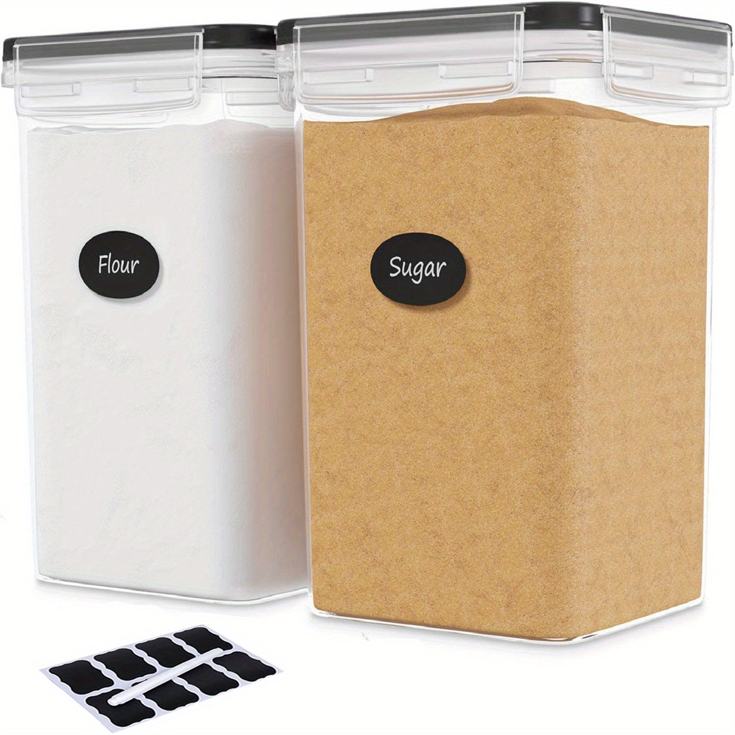 1/2pcs LarFood StoraContainers With Lids 5.2L/176oz, BPA PP Material Plastic Airtight Food StoraFor Flour, Sugar, BaSupplies